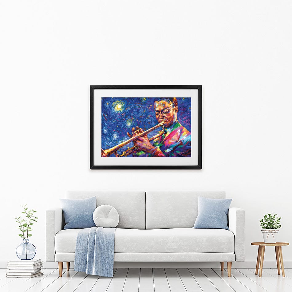 Miles Davis Starry Night Framed Art Print wall art product Leon Devenice