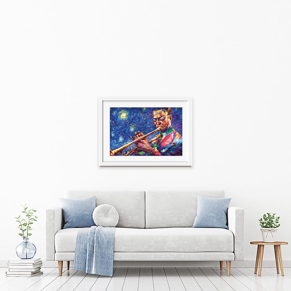 Miles Davis Starry Night Framed Art Print wall art product Leon Devenice