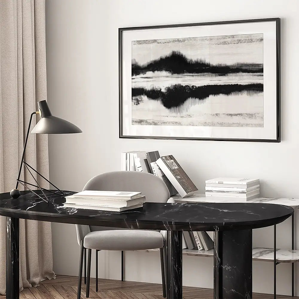 Minimal Landscape Study Framed Art Print Minimal Landscape Study Framed Art Print wall art product Chromatic Storm Studio