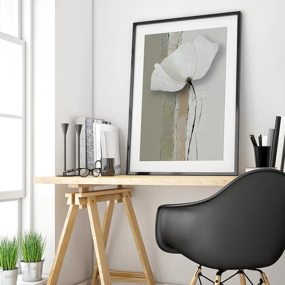 Minimalist Floral Framed Art Print Minimalist Floral Framed Art Print wall art product LSR Design Studio - Independent