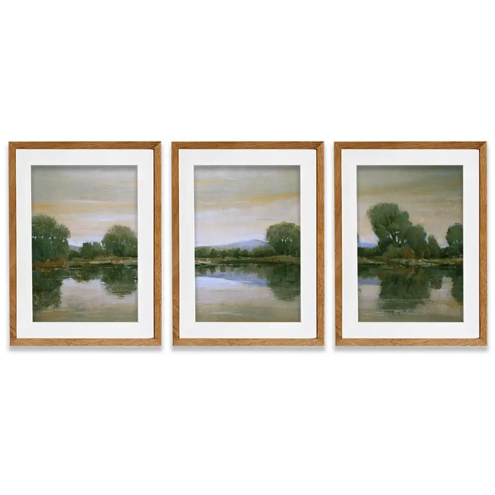Mirror Lake 2 Framed Art Print Trio Mirror Lake 2 Framed Art Print Trio wall art product Tim O'Toole