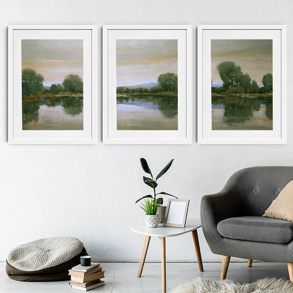 Mirror Lake 2 Framed Art Print Trio Mirror Lake 2 Framed Art Print Trio wall art product Tim O'Toole
