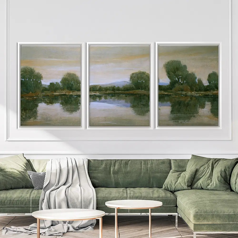 Mirror Lake 2 Trio Canvas Print Mirror Lake 2 Trio Canvas Print wall art product Tim O'Toole