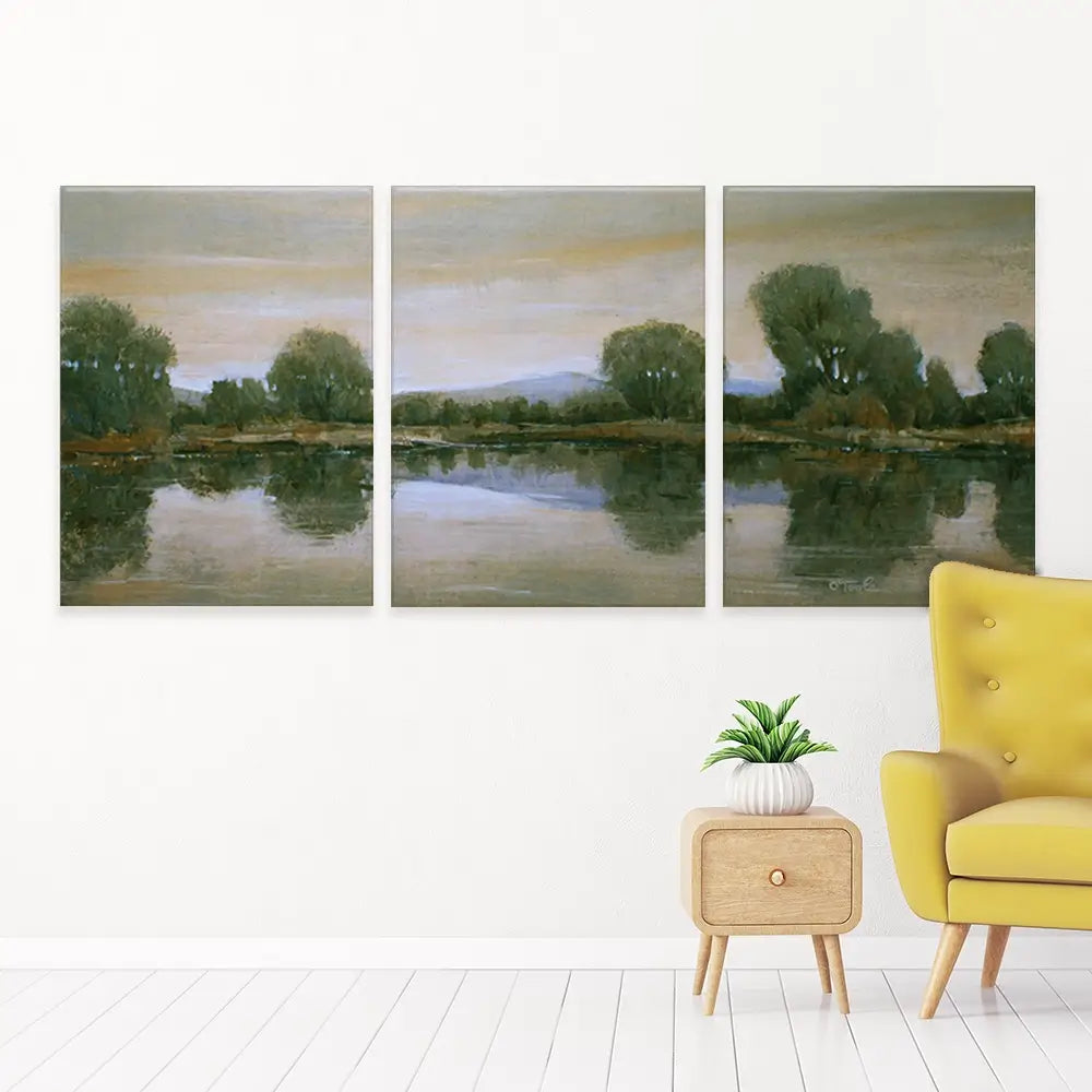 Mirror Lake 2 Trio Canvas Print Mirror Lake 2 Trio Canvas Print wall art product Tim O'Toole