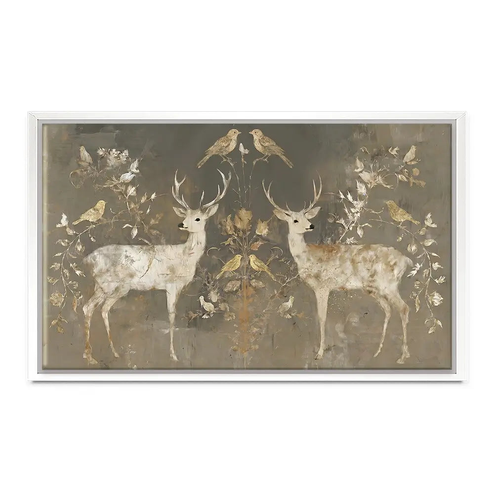 Mirrored Fawn Pair Canvas Print Mirrored Fawn Pair Canvas Print wall art product Chromatic Storm Studio