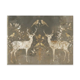 Mirrored Fawn Pair Canvas Print Mirrored Fawn Pair Canvas Print wall art product Chromatic Storm Studio