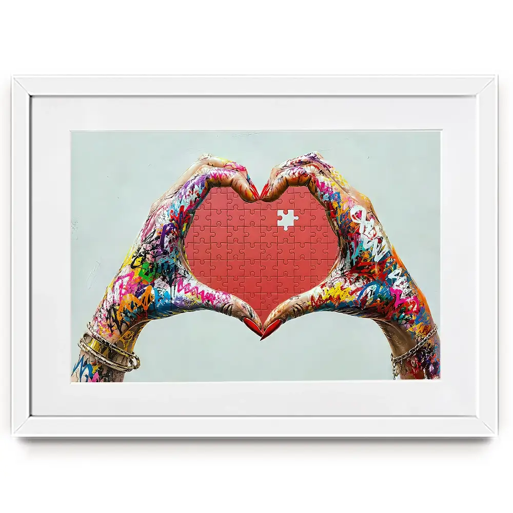 Missing You Jigsaw Framed Art Print Missing You Jigsaw Framed Art Print wall art product David Alexander Elder