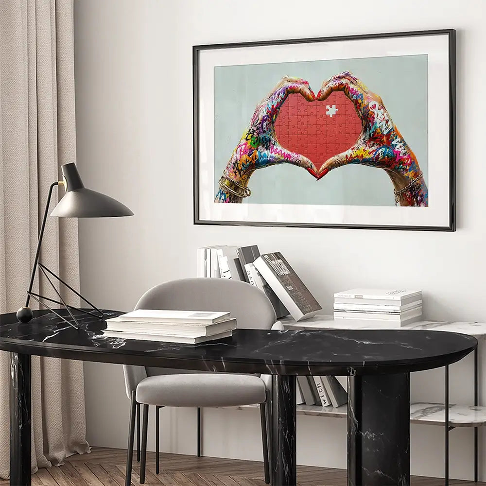 Missing You Jigsaw Framed Art Print Missing You Jigsaw Framed Art Print wall art product David Alexander Elder
