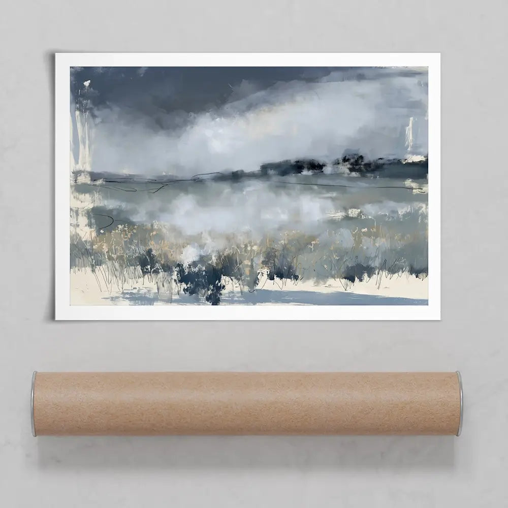 Misted Field At Dusk Art Print Misted Field At Dusk Art Print wall art product Chromatic Storm Studio