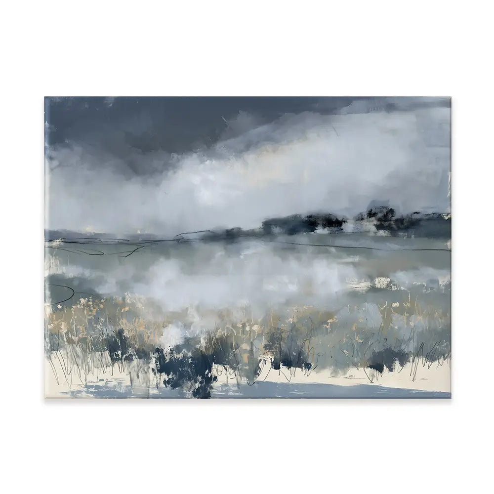Misted Field At Dusk Canvas Print Misted Field At Dusk Canvas Print wall art product Chromatic Storm Studio