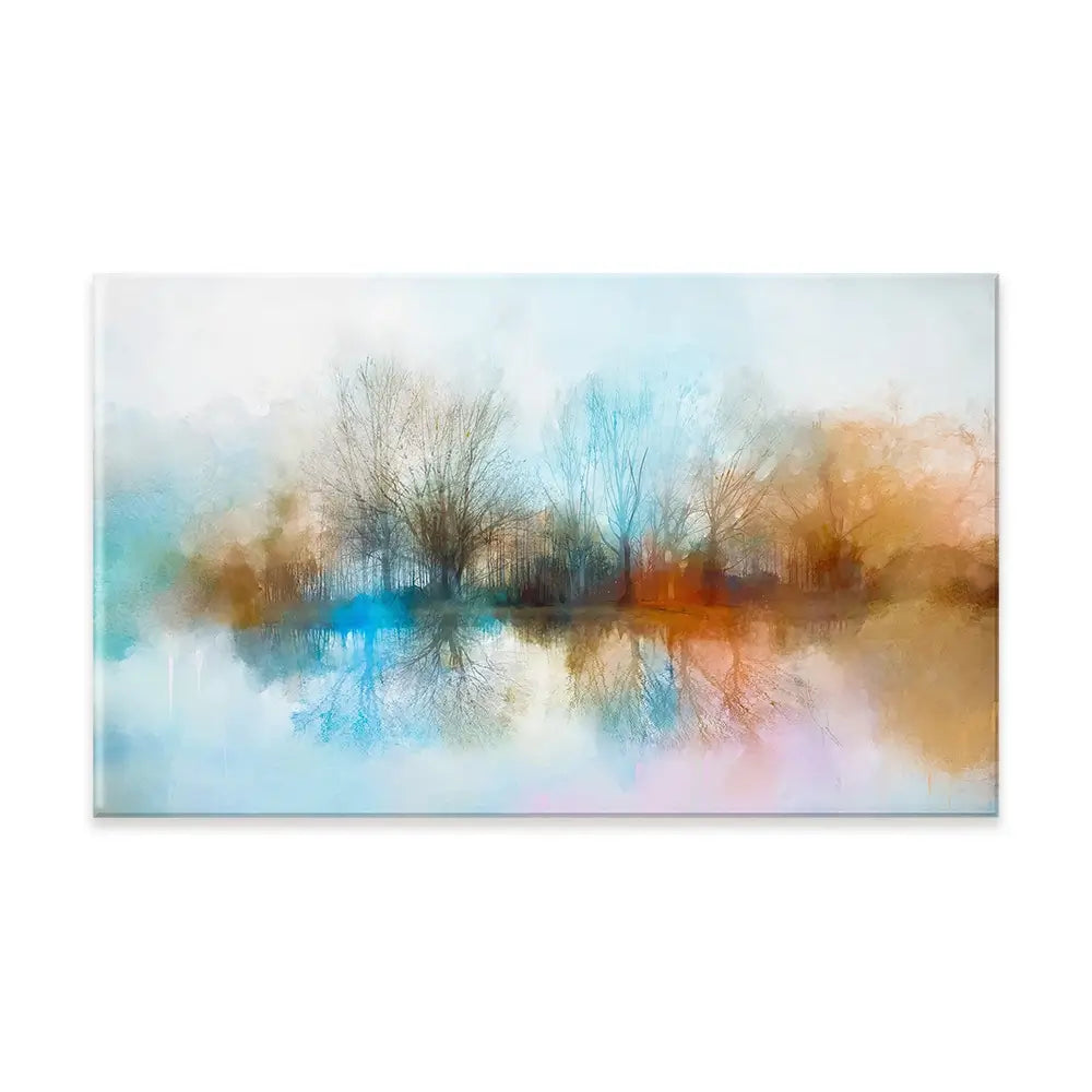 Misty Forest View Canvas Print Misty Forest View Canvas Print wall art product Art Print Shop