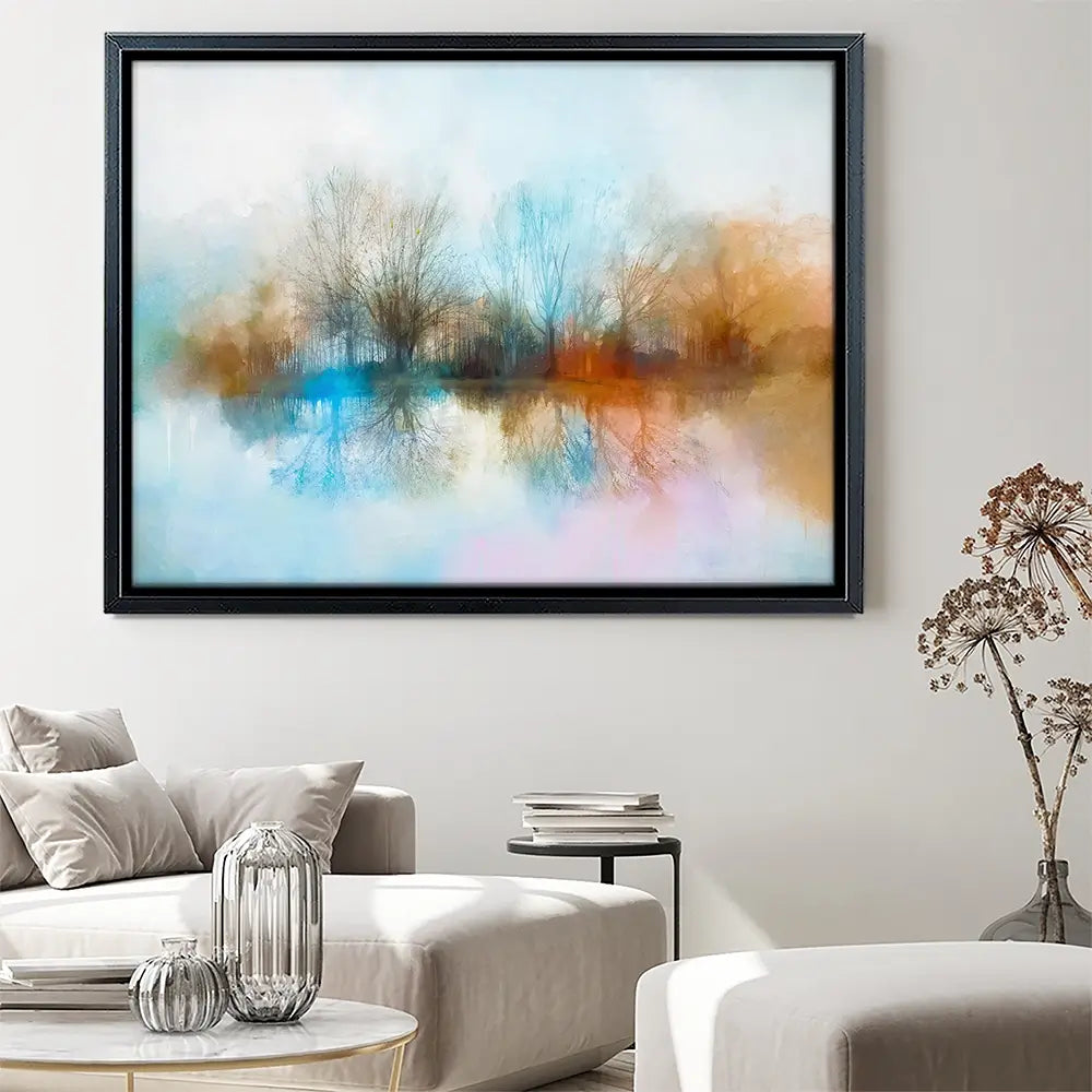 Misty Forest View Canvas Print Misty Forest View Canvas Print wall art product Art Print Shop