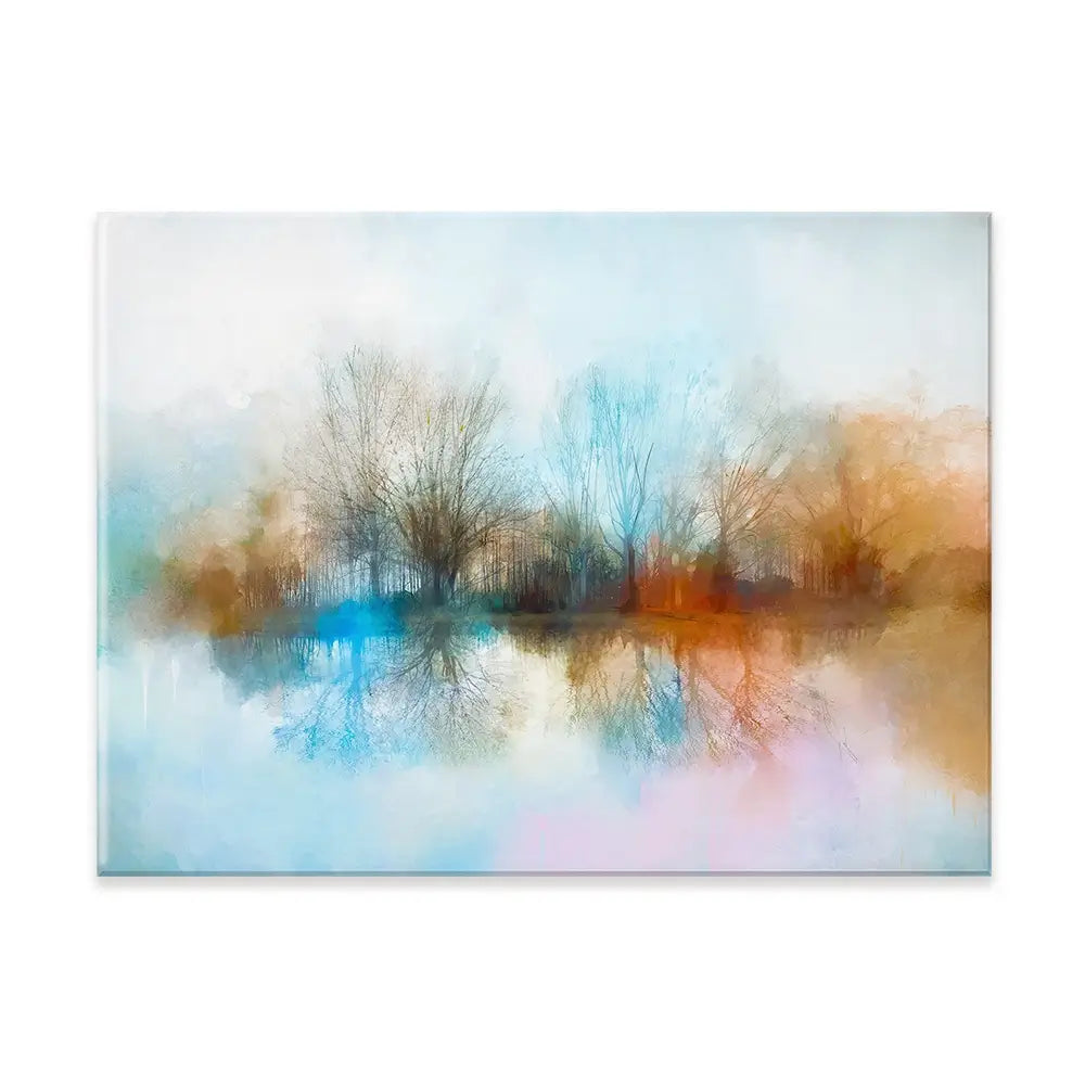 Misty Forest View Canvas Print Misty Forest View Canvas Print wall art product Art Print Shop