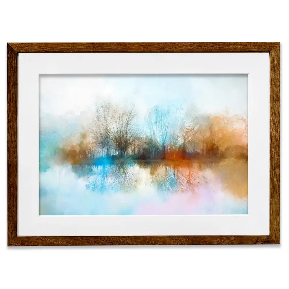 Misty Forest View Framed Art Print Misty Forest View Framed Art Print wall art product Art Print Shop