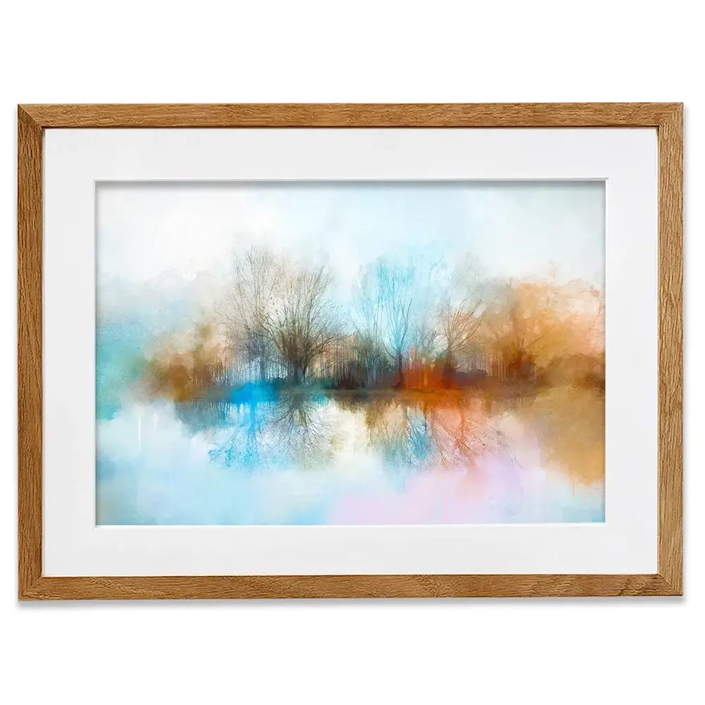 Misty Forest View Framed Art Print Misty Forest View Framed Art Print wall art product Art Print Shop