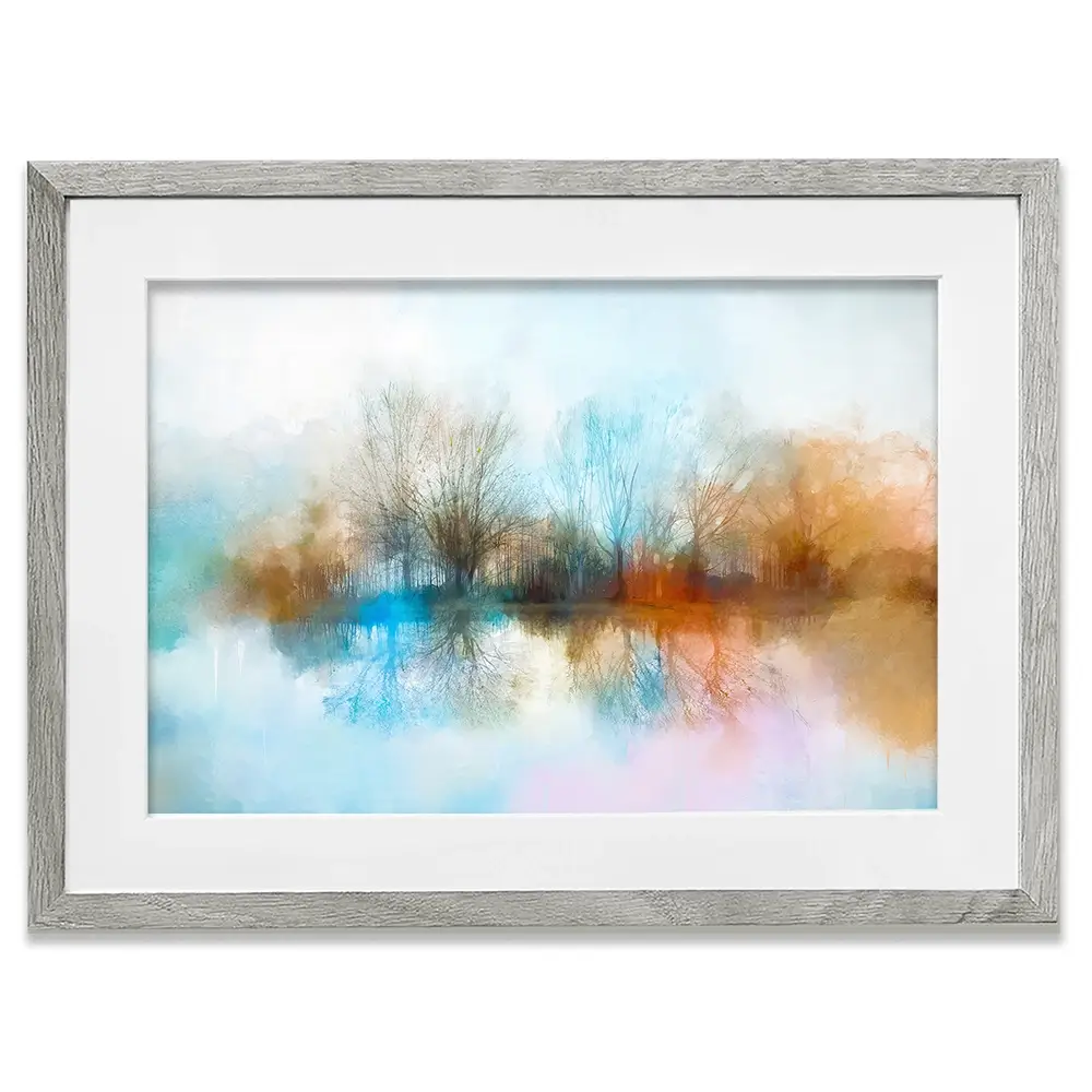 Misty Forest View Framed Art Print Misty Forest View Framed Art Print wall art product Art Print Shop