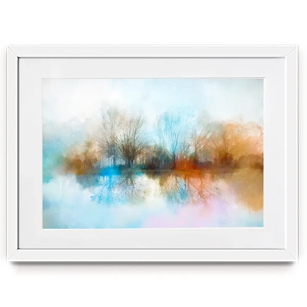 Misty Forest View Framed Art Print Misty Forest View Framed Art Print wall art product Art Print Shop
