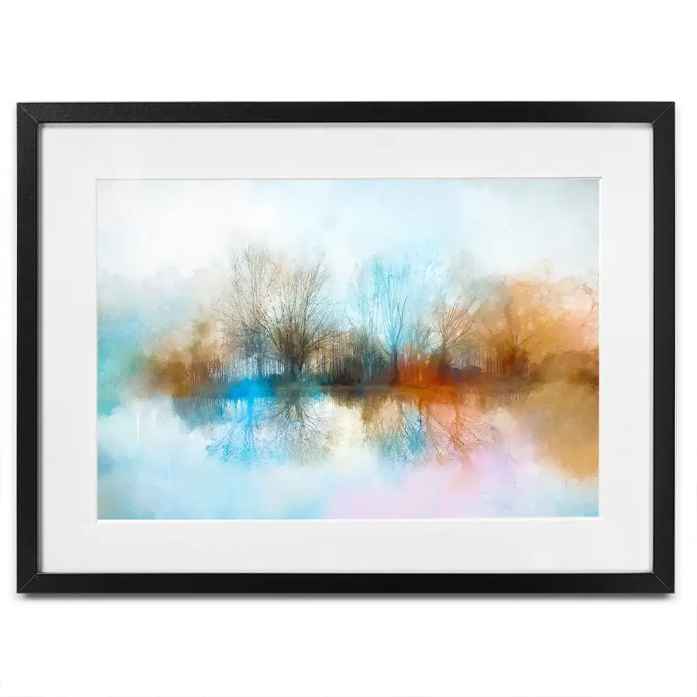 Misty Forest View Framed Art Print Misty Forest View Framed Art Print wall art product Art Print Shop