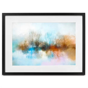 Misty Forest View Framed Art Print Misty Forest View Framed Art Print wall art product Art Print Shop