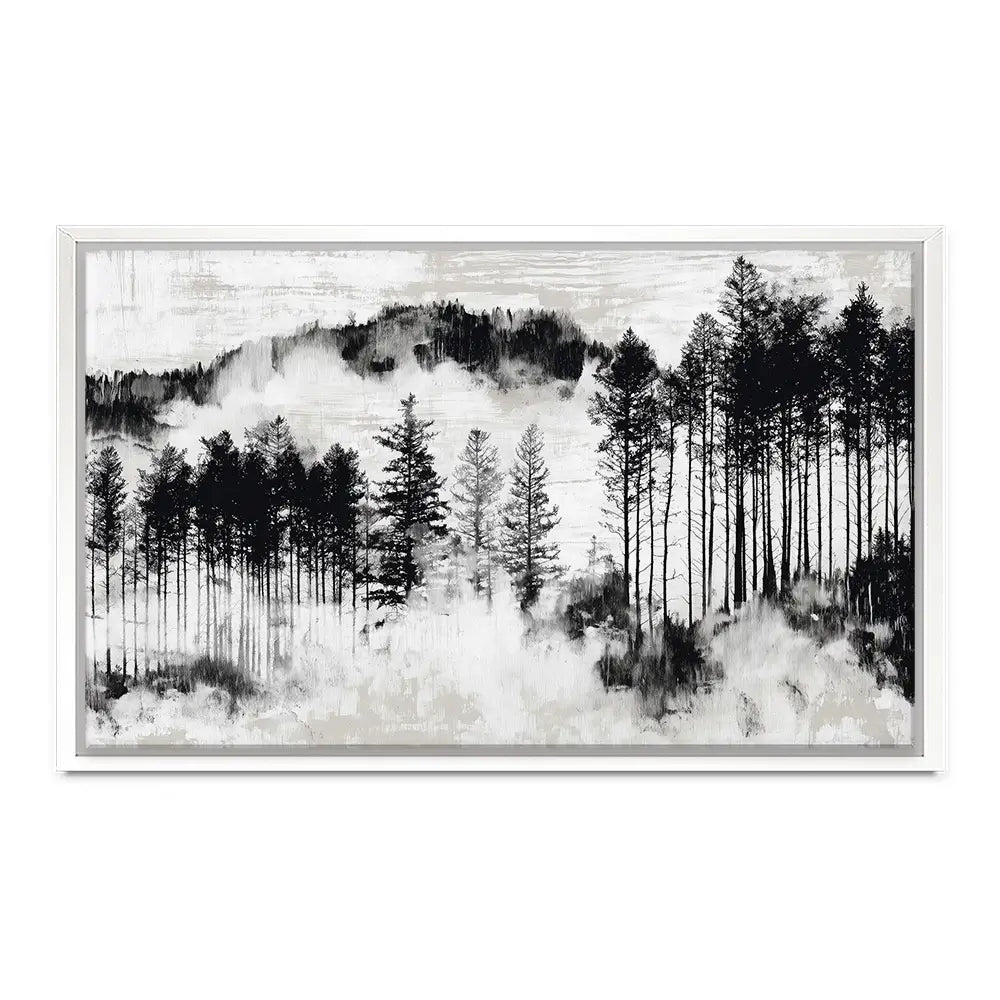 Misty Pine Ridge Canvas Print Misty Pine Ridge Canvas Print wall art product Chromatic Storm Studio