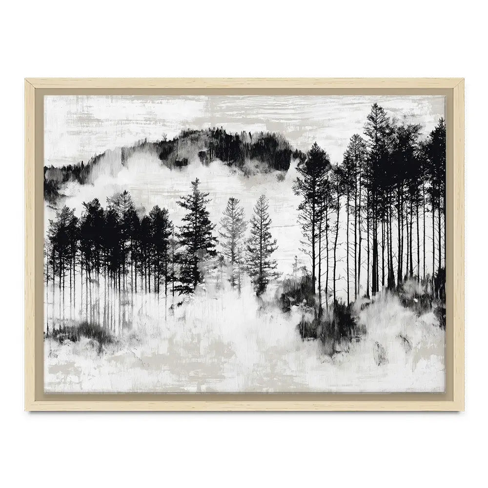 Misty Pine Ridge Canvas Print Misty Pine Ridge Canvas Print wall art product Chromatic Storm Studio