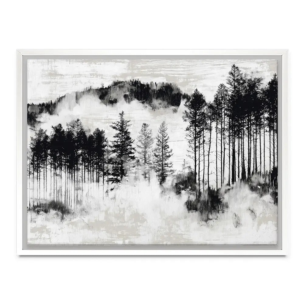 Misty Pine Ridge Canvas Print Misty Pine Ridge Canvas Print wall art product Chromatic Storm Studio