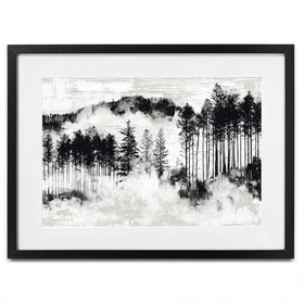 Misty Pine Ridge Framed Art Print Misty Pine Ridge Framed Art Print wall art product Chromatic Storm Studio