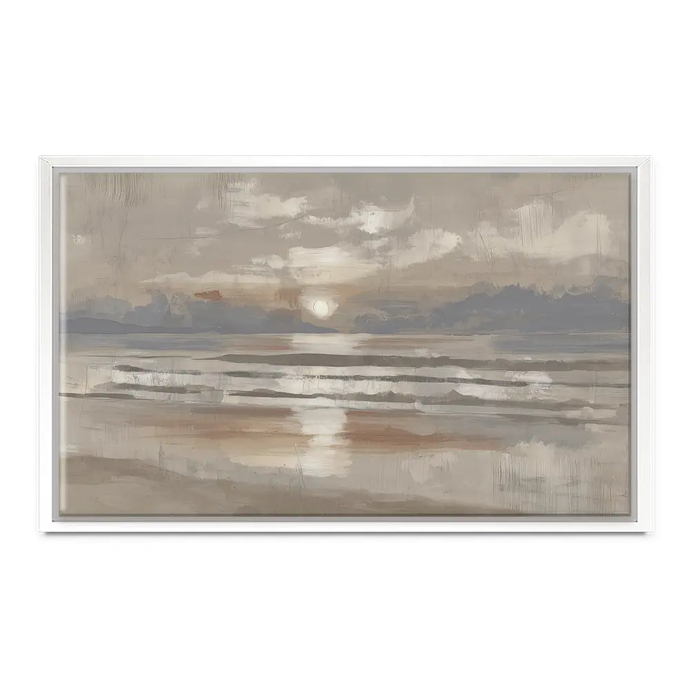 Misty Sunrise Drift Canvas Print Misty Sunrise Drift Canvas Print wall art product Chromatic Storm Studio