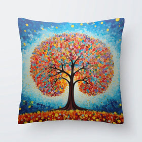 Modern Colourful Tree Of Life Cushion Modern Colourful Tree Of Life Cushion wall art product Gina Kelly - Independent