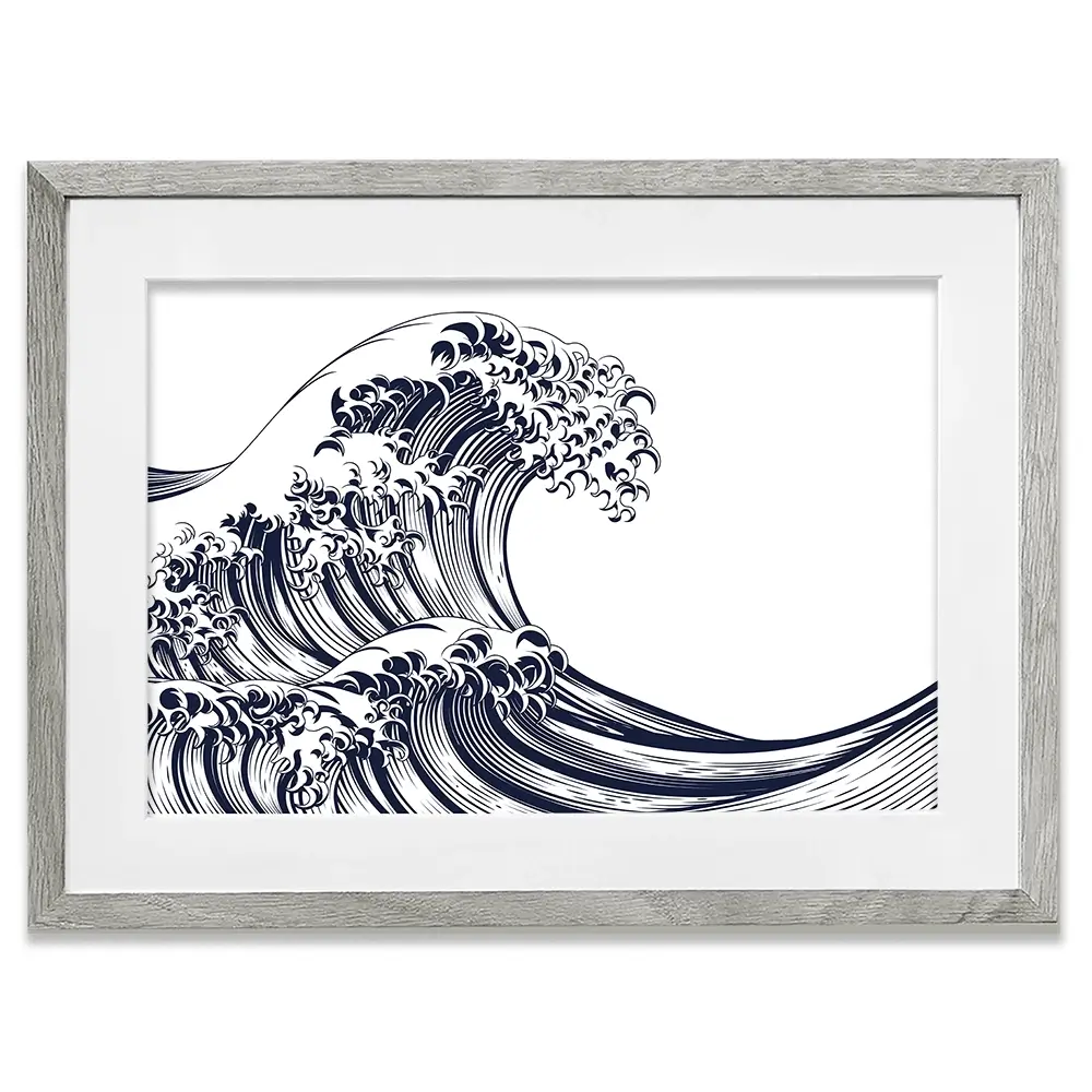 Modern Wave Framed Art Print Modern Wave Framed Art Print wall art product Christos Georghiou / Shutterstock
