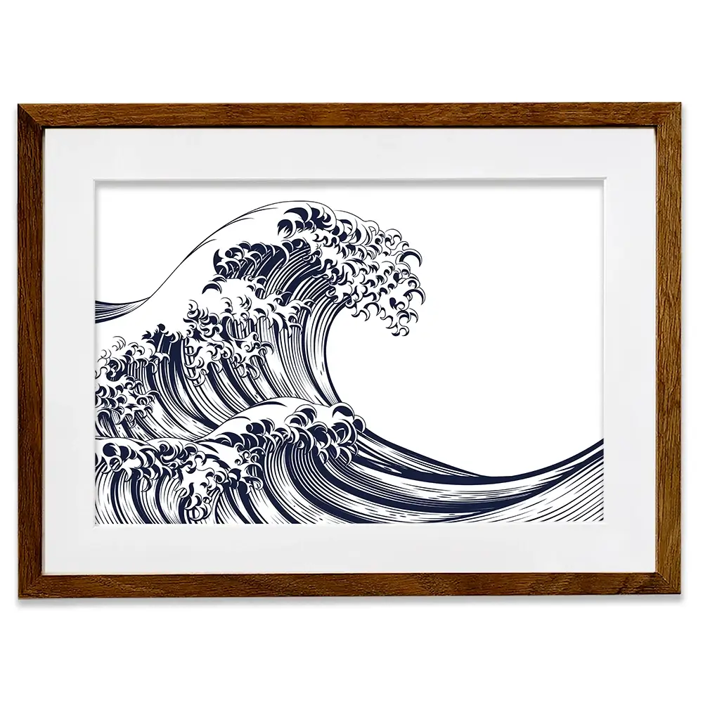 Modern Wave Framed Art Print Modern Wave Framed Art Print wall art product Christos Georghiou / Shutterstock