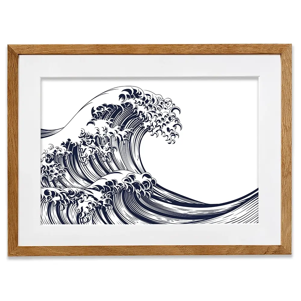 Modern Wave Framed Art Print Modern Wave Framed Art Print wall art product Christos Georghiou / Shutterstock