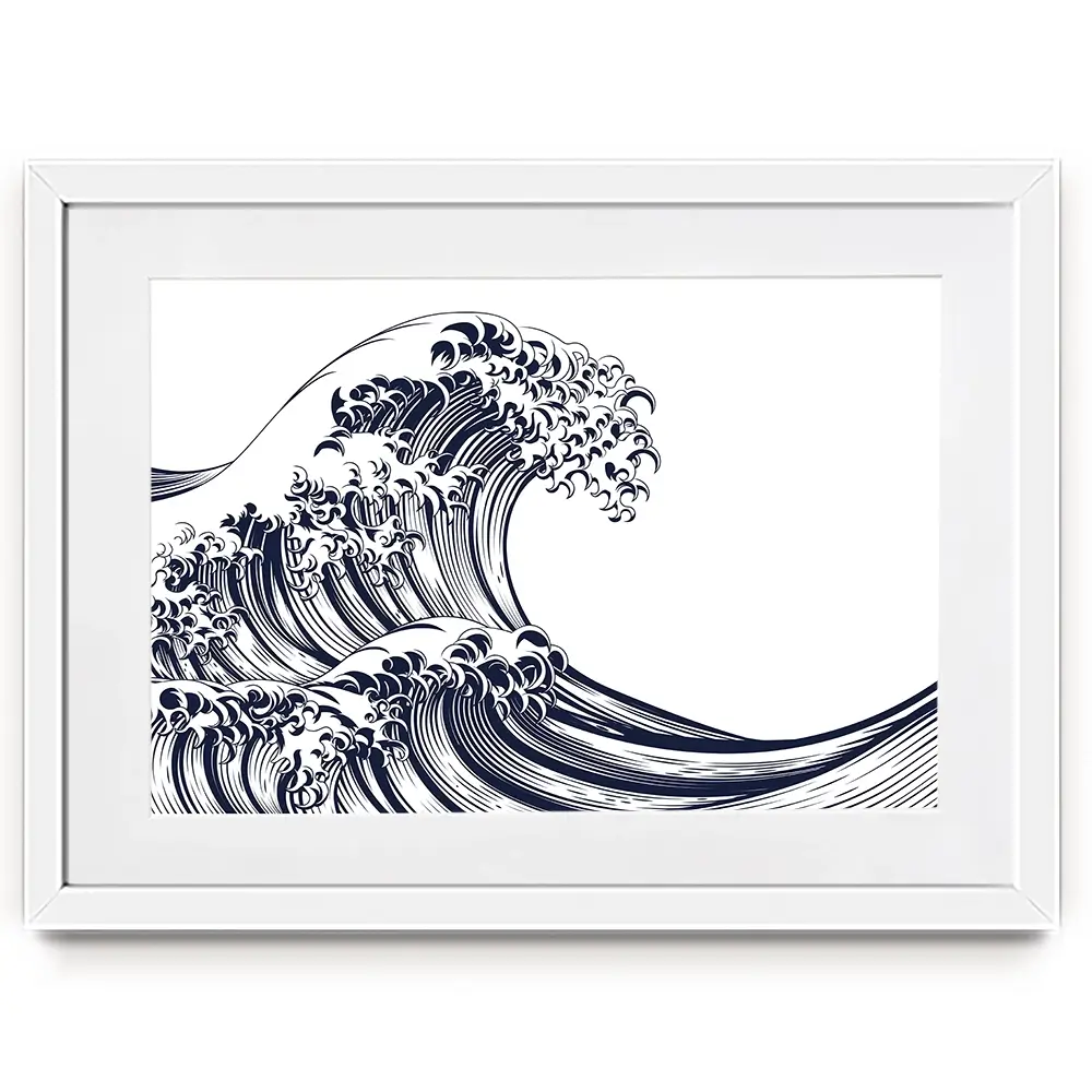 Modern Wave Framed Art Print Modern Wave Framed Art Print wall art product Christos Georghiou / Shutterstock