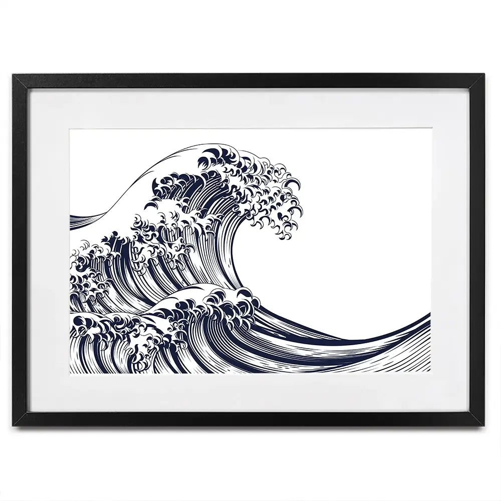 Modern Wave Framed Art Print Modern Wave Framed Art Print wall art product Christos Georghiou / Shutterstock