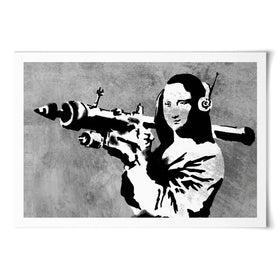 Mona Lisa Rocket Launcher Art Print Mona Lisa Rocket Launcher Art Print wall art product Banksy