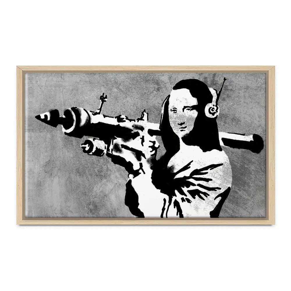 Mona Lisa Rocket Launcher Canvas Print Mona Lisa Rocket Launcher Canvas Print wall art product Banksy