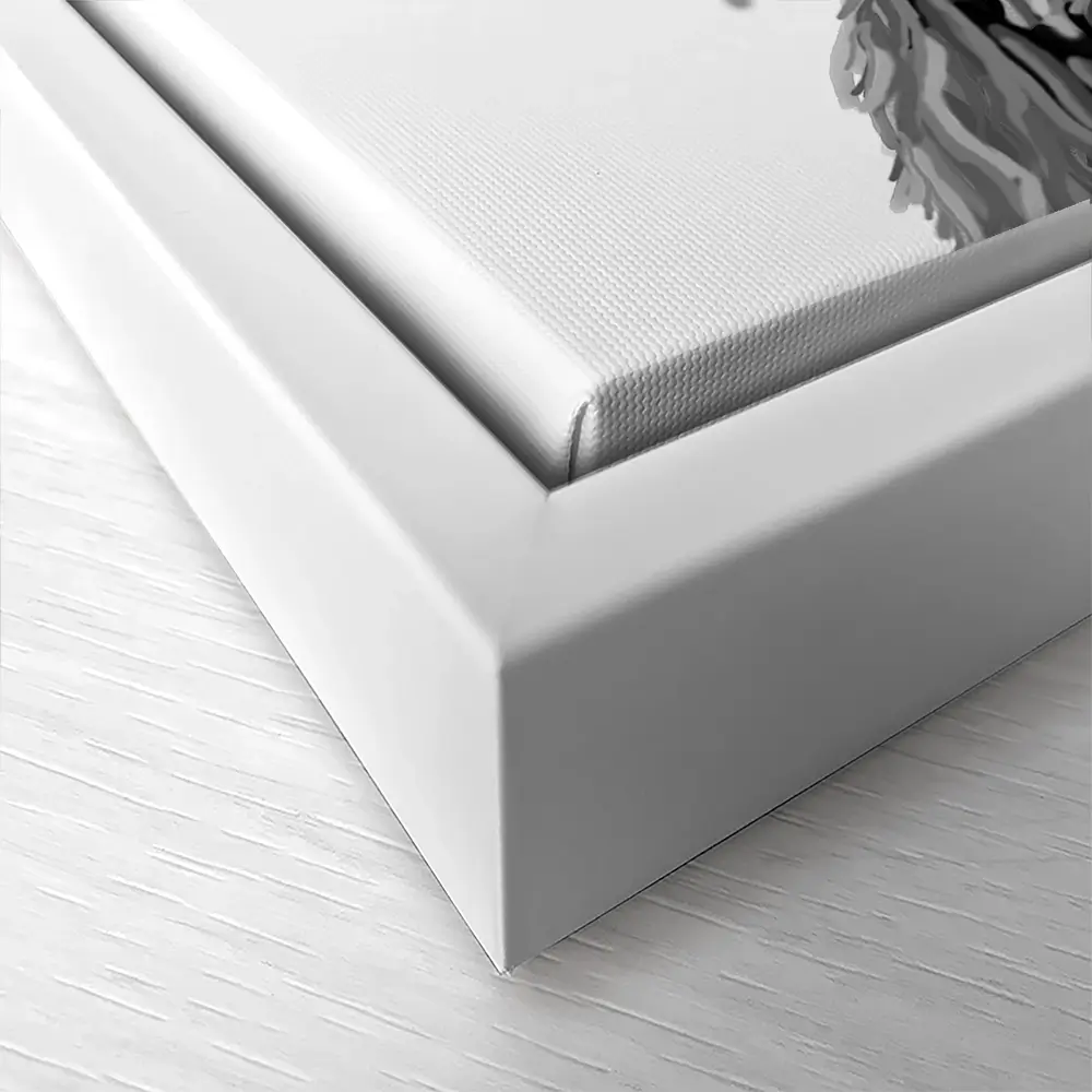 Monochrome Highland Cow Square Canvas Print Monochrome Highland Cow Square Canvas Print wall art product Independent