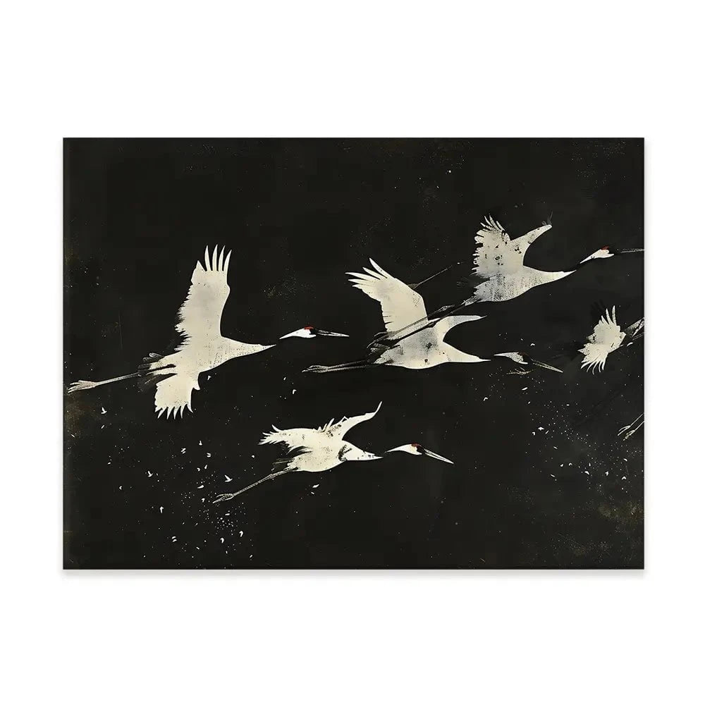 Monotone Cranes Canvas Print Monotone Cranes Canvas Print wall art product Creative Studio - Independent