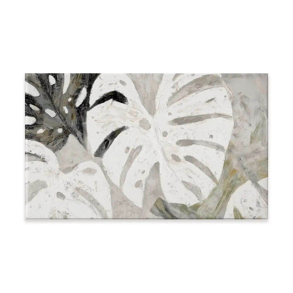 Monstera Fronds Quiet Canvas Print Monstera Fronds Quiet Canvas Print wall art product Chromatic Storm Studio