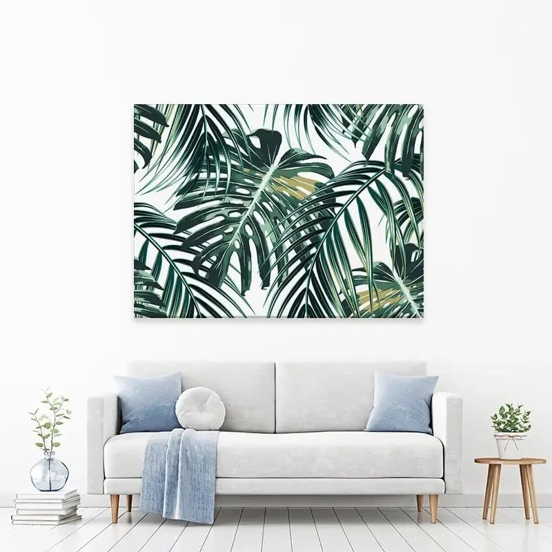Monstera Leaves 2 Canvas Print Monstera Leaves 2 Canvas Print wall art product NataliaKo / Shutterstock