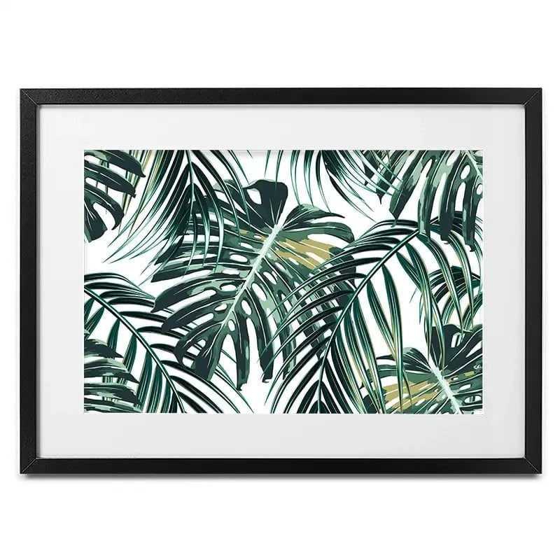 Monstera Leaves 2 Framed Art Print Monstera Leaves 2 Framed Art Print wall art product NataliaKo / Shutterstock