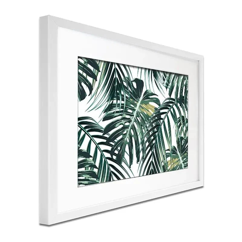 Monstera Leaves 2 Framed Art Print Monstera Leaves 2 Framed Art Print wall art product NataliaKo / Shutterstock