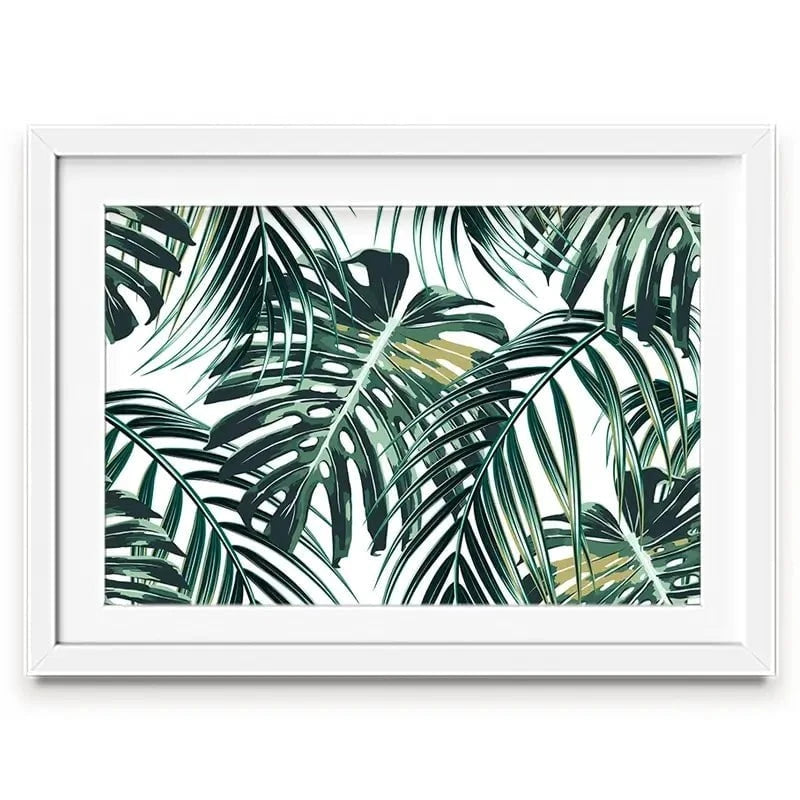 Monstera Leaves 2 Framed Art Print Monstera Leaves 2 Framed Art Print wall art product NataliaKo / Shutterstock