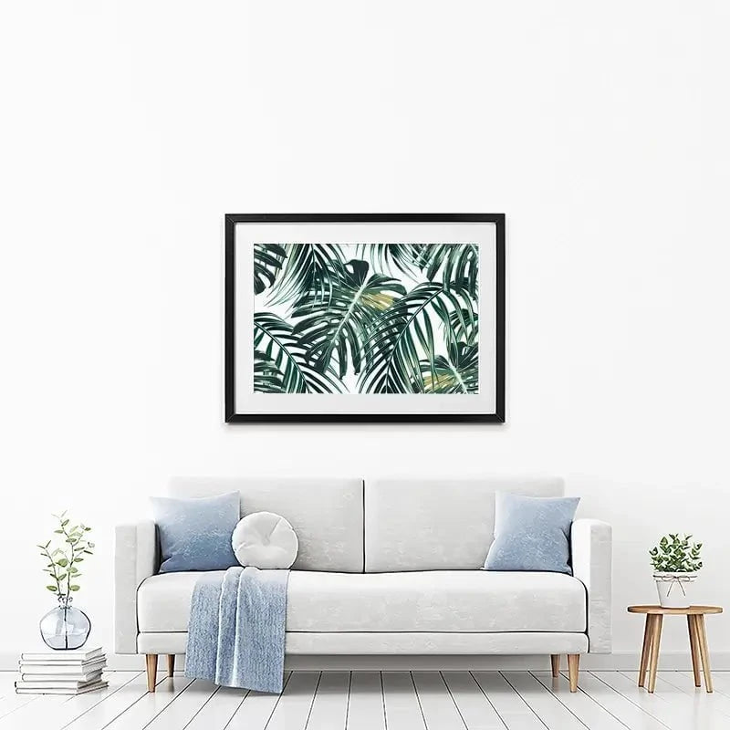 Monstera Leaves 2 Framed Art Print Monstera Leaves 2 Framed Art Print wall art product NataliaKo / Shutterstock