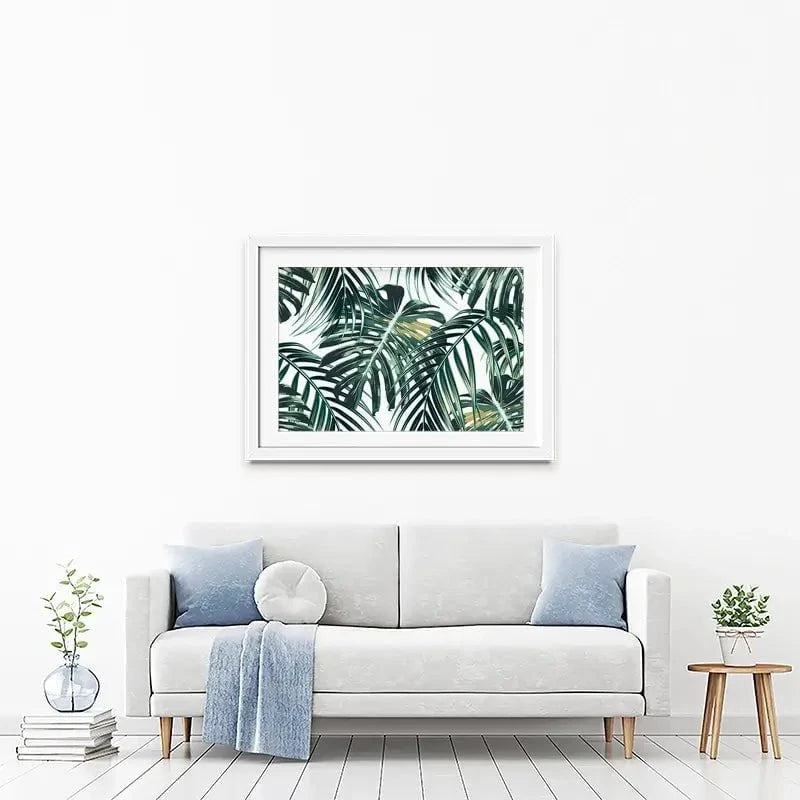 Monstera Leaves 2 Framed Art Print Monstera Leaves 2 Framed Art Print wall art product NataliaKo / Shutterstock
