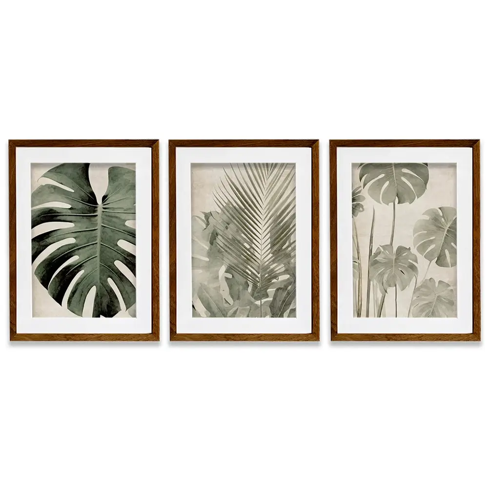 Monstera Madness Framed Art Print Trio Monstera Madness Framed Art Print Trio wall art product Art Print Shop