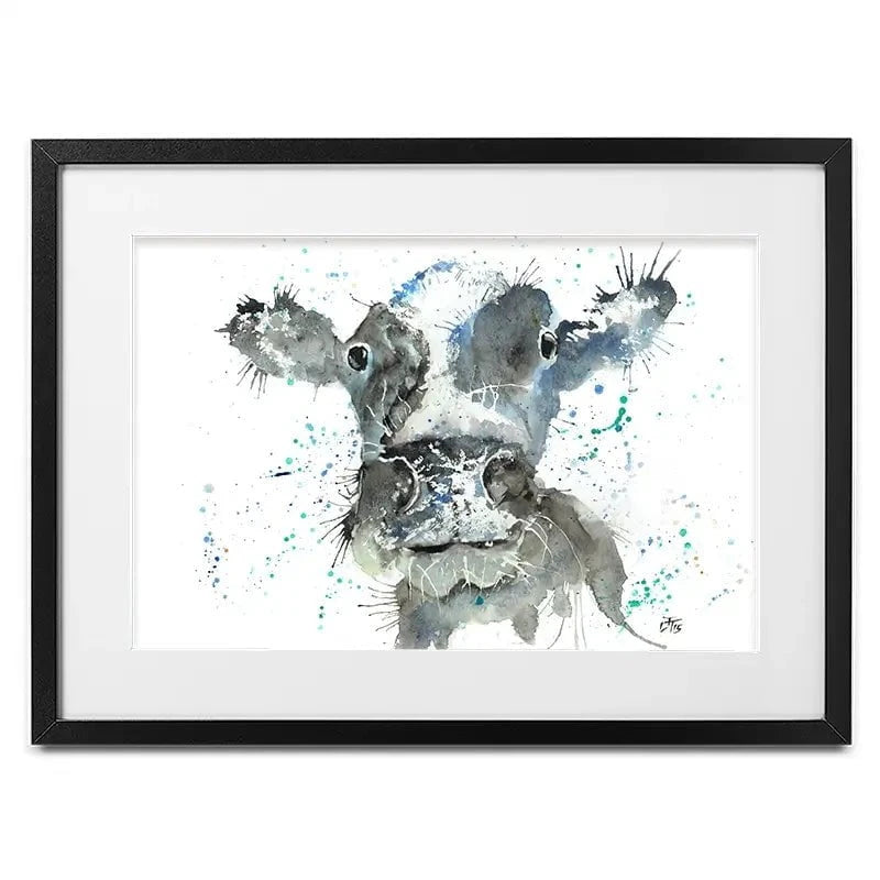 Moo Framed Art Print Moo Framed Art Print wall art product Jamie Taylor