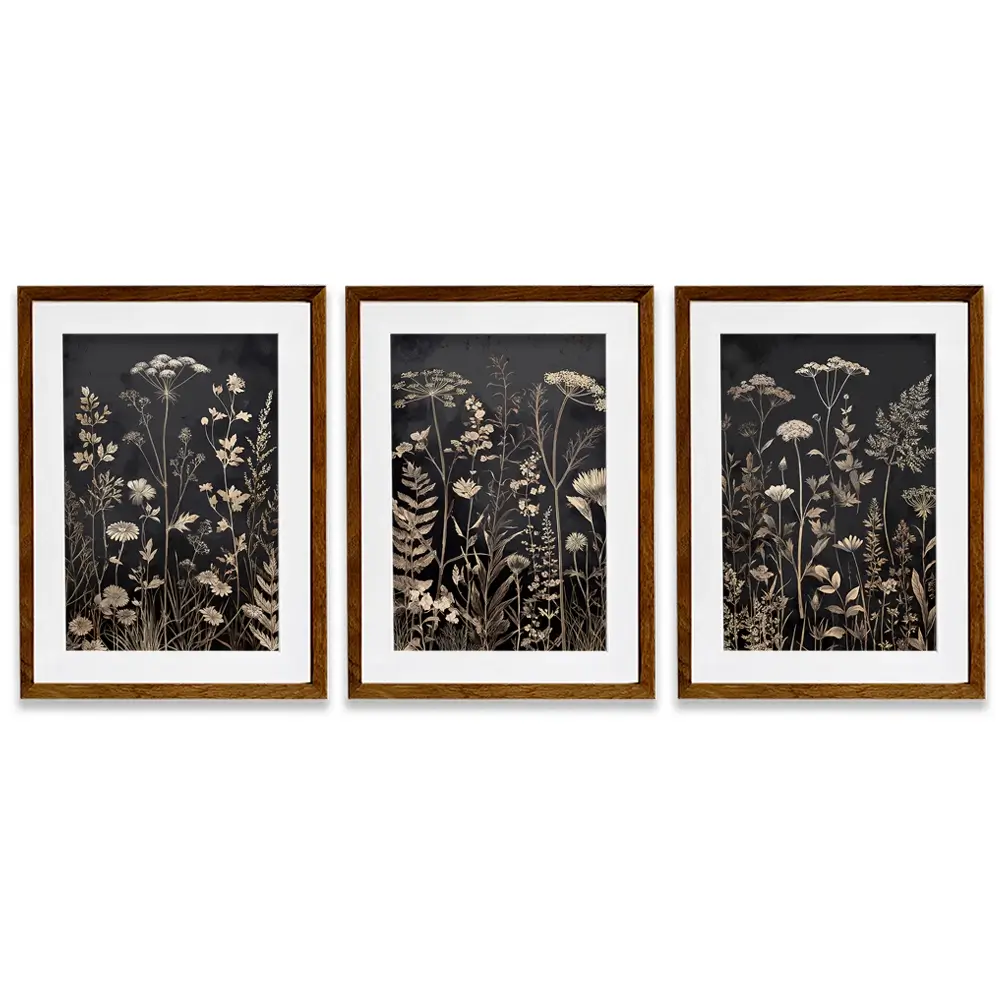 Moody Botanical Framed Art Print Trio Moody Botanical Framed Art Print Trio wall art product IAmHomeStudio