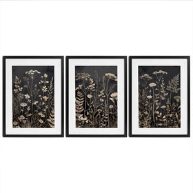Moody Botanical Framed Art Print Trio Moody Botanical Framed Art Print Trio wall art product IAmHomeStudio