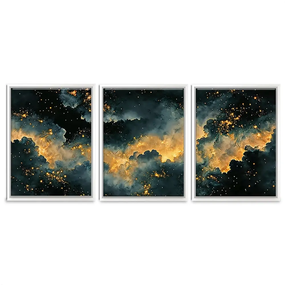 Moody Celestial Trio Canvas Print Moody Celestial Trio Canvas Print wall art product IAmHomeStudio